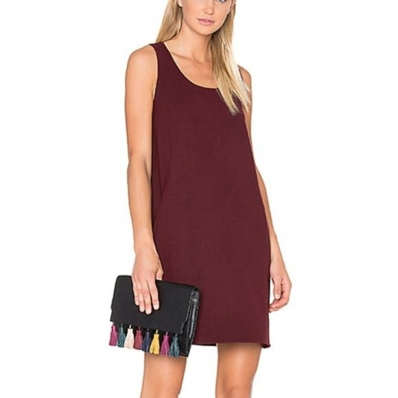 Theory Womens Kestel Saxton Scoop Neck Sleeveless Shift Mini Dress Red Size P/XS - Picture 2 of 6
